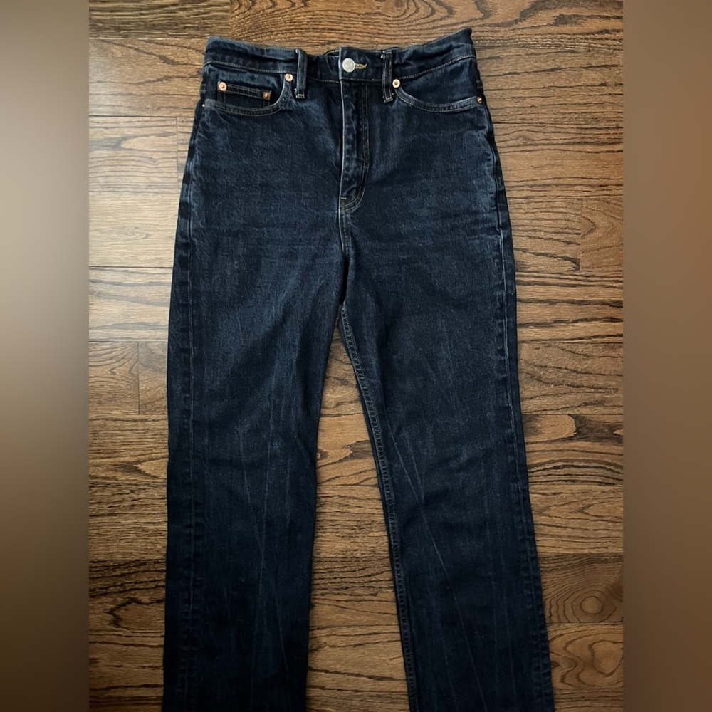 A.L.C. Dark Wash Premiun Denim  High-rise Straight Leg Jeans.  Size 29